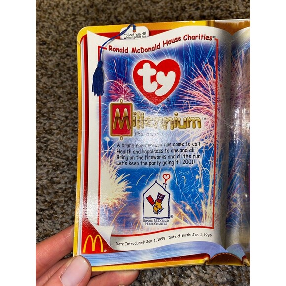 1999 Ty Beanie Baby Millennium (Millenium) Bear - McDonalds - New in box - Picture 2 of 9